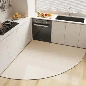 규조토 미끄럼방지 코너 발매트 주방용 80x80cm