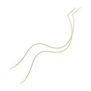 [하프클럽/]정품 14K GOLD 골드 피쉬 롱 체인 귀걸이