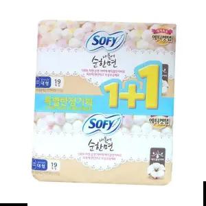 순면패드 소피 내몸에순한면 울트라 날개 대형 x 19+19P 2개