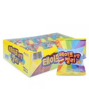 테이프모양 샤워젤리 1통20개입 롤젤리 초등학생간식 테이프젤리