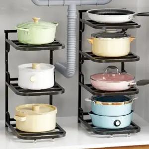 멀티 수납선반 3단 주방 멀티선반 2단 주방수납 정리대 4단 공간 활용 효율적인