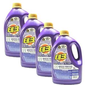 테크 실내건조 액체세제 일반드럼겸용 라벤더 가든 3L x 4개