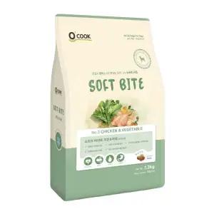 오쿡 소프트 바이트 치킨야채 1.2kg 말랑말랑 소포장 강아지 사료
