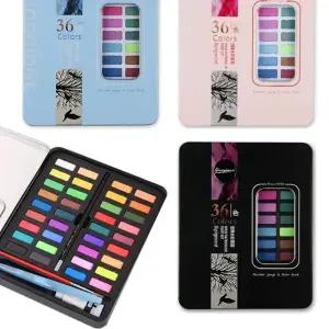 36색 휴대용 수채 물감 세트 성인용 그림 그리기