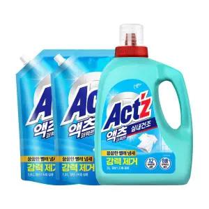 피죤 액츠 퍼펙트 실내건조 세탁세제 3L + 리필 1.5L 2개 일반드럼겸용 세탁세제