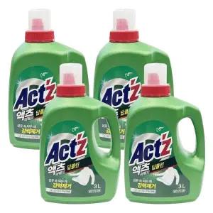 액츠 퍼펙트 딥클린 액체세제 용기 3.0L 4개 O
