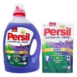 퍼실 딥클린 라벤더 드럼 일반 겸용 용기 2.2L + 리필 1.5L