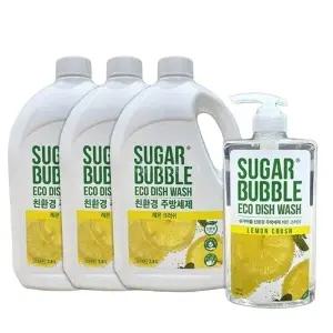 슈가버블 천연성분 주방세제 940ml + 리필 2.5L x3통