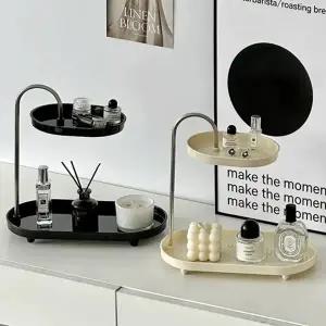 다용도 2단 화장품 오거나이저 보관함 키홀더 진열대