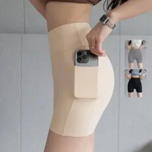 여성용 여름 보정 속치마 팬티 심리스 사이드 포켓 치마 속바지 커버 팬티 여름속치마