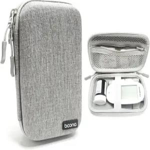 FSJLT 용품 여행 케이스 혈당 모니터용 휴대용 가방 EVA 정리함 검사 및 기타 키트 그레이