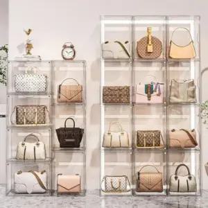 bns 투명 아크릴 가방정리함 36x27x13cm 중형 투명가방정리함 아크릴정리함 가방보관.보관함