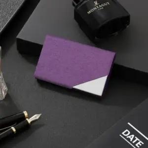 맨포스 심플 명함케이스 퍼플 명함정리케이스 명함정리지갑 고급명함케이스