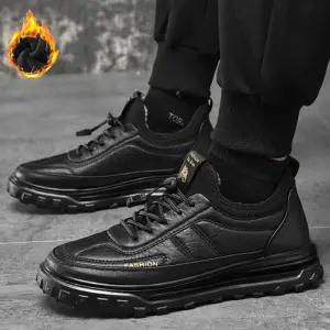남성 캐주얼 올블랙 런닝 워킹화 패션 방한 스니커즈 TY830