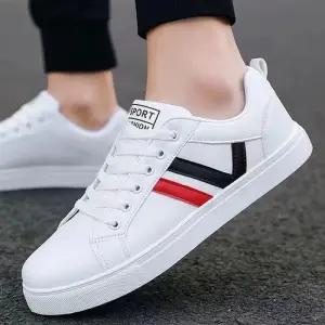 남성 화이트 배색 포인트 스니커즈 데일리 운동화 ZG8620