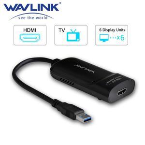 Wavlink USB 3.0-HDMI/멀티 모니터 비디오 그래픽 어댑터 HD 1080p 출력 외부 카드 DP 디스플레이 Windows