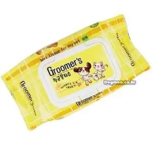 그루머스물티슈80매 애견 애완 사료 동물 간식