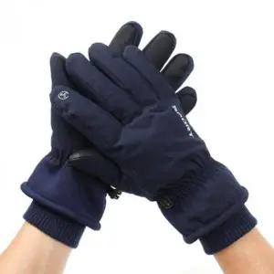 [골드스마일]겨울 등산 터치 장갑 블루 기모 방한 미끄럼방지