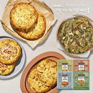 [NS홈쇼핑][플친][박가네빈대떡] 빈대떡 3종+해물파전 (녹두1+고기1+해물1+해물파전1)..[35713027]