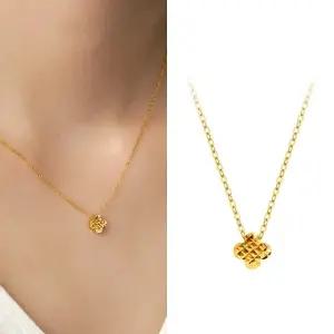 골드앤 24K 순금 샤인 볼클로버 목걸이