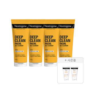 뉴트로지나 NEW 딥클린 훼이셜 클렌저 100g, 4개 + 증정(아크네 폼 10g, 2개)
