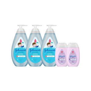 존슨즈 키즈 액티브 프레시 샴푸 500ml, 3개 + 증정(베드타임 로션 100ml, 2개)