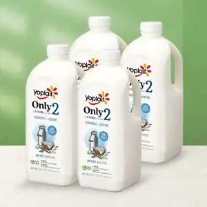 빙그레 요플레 Only2 무가당 플레인 요거트 대용량 1.8L 4병 / 설탕무첨가
