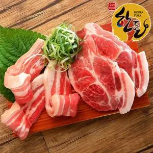 한돈 냉장 삼겹살 600g+목살 600g 총 1.2kg