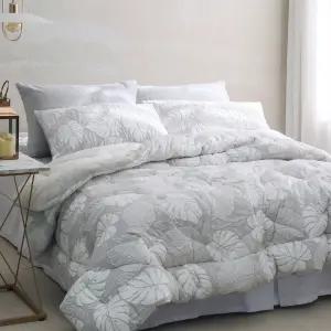 플로라 몬스테라 프리미엄 착번아웃 5mm 극세사 차렵이불 3컬러