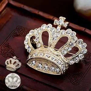 패션 크라운 브로치 왕관 브로치 뱃지 2종 WA0196