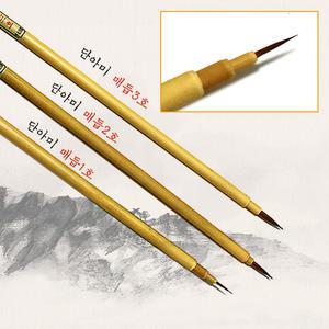 [문구티쳐] 단아미 서예 세필붓 3종 / 1mm/2mm/3mm 매듭 붓 서예 붓