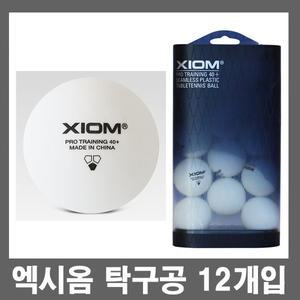 엑시옴 프로 트레이닝 탁구공 12개입 - XIOM/연습구