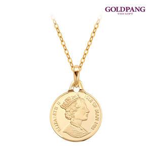 [골드팡] 18k 엘리자베스코인 펜던트 10mm-옐로우골드