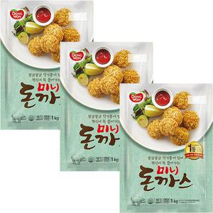 동원 미니돈까스 1kg x 3봉지 / 너겟 돈가스 튀김