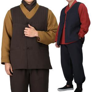 MM312 남자 겨울 면골지 조끼 저고리 바지 생활한복 개량한복