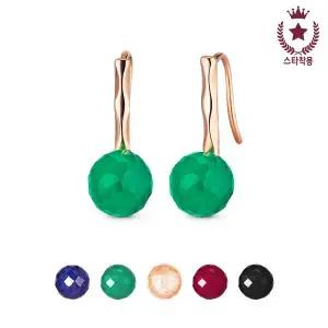 [도로시] 14k 트리 컬러볼 귀걸이(천연석)