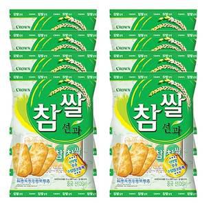 크라운 참쌀선과 253gx8개 과자 간식 안주 쌀과자 찹쌀