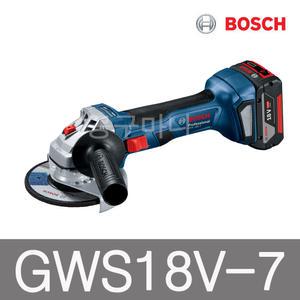 보쉬 4인치 충전그라인더 GWS18V-7 18V 100mm 배터리 선택형