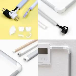 [아이정] 국산 인테리어 전선 몰딩 PVC 몰드 쫄대 고강도 전선관 케이블 선정리 2개입