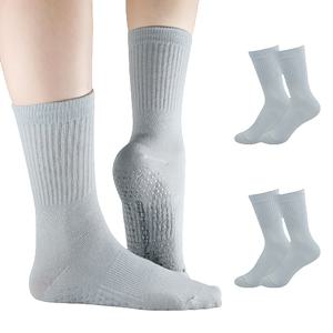 크로커다일 여성용 필라우 전체넌슬립 중목 요가 양말 CD203, 스카이블루, 3족