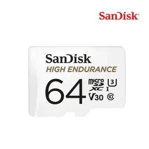 샌디스크 CCTV 블랙박스 전용 MicroSDHC/XC 64GB Class10 4K 100MB 마이크로SD 64기가