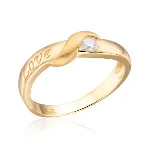 [비앤비골드] 18K 반지 심플 러브 큐빅 옐로골드 금반지 NAC8733