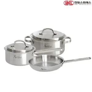 [NS홈쇼핑]한일STS 스플릿 통5중 스텐냄비 후라이팬세트 3종B(편16+양20+후20)..