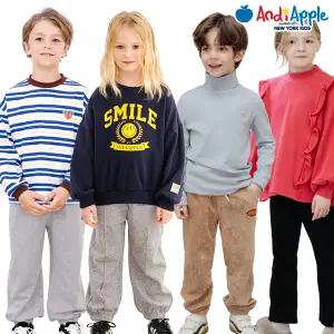 [앤디애플] 데일리하게 입기 좋은 베이직룩! 티셔츠/팬츠/기모바지/등원룩/나들이룩