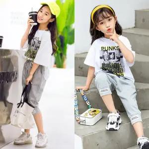 [삐삐네옷가게] 여아 주니어 콘그레이닝 여름 배기 트레이닝 상하 세트