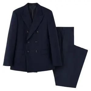 [롯데백화점]맨잇슈트 맨잇슈트 23S/S 네이비 스트라이프 울100 슬림핏 더블정장(MAIB01-927)