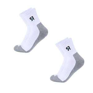리비스타 남성 중목 스포츠 양말, 화이트, 2개