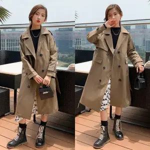 [삐삐네옷가게] 여아 주니어 브라운더블 봄 가을 자켓 초등학생 아우터