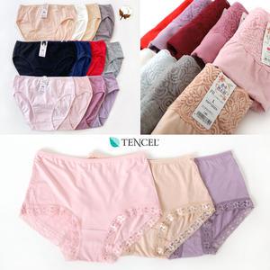 (10+1)여성 팬티 국산 면 텐셀 인견 하이웨스트 레이스 미디 삼각 사각 드로즈 위생
