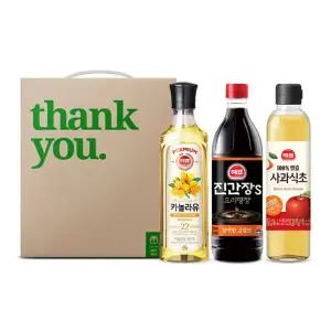 사조 해표 즐거운6호 설 추석 명절 선물세트 - 카놀라유 진간장 사과식초